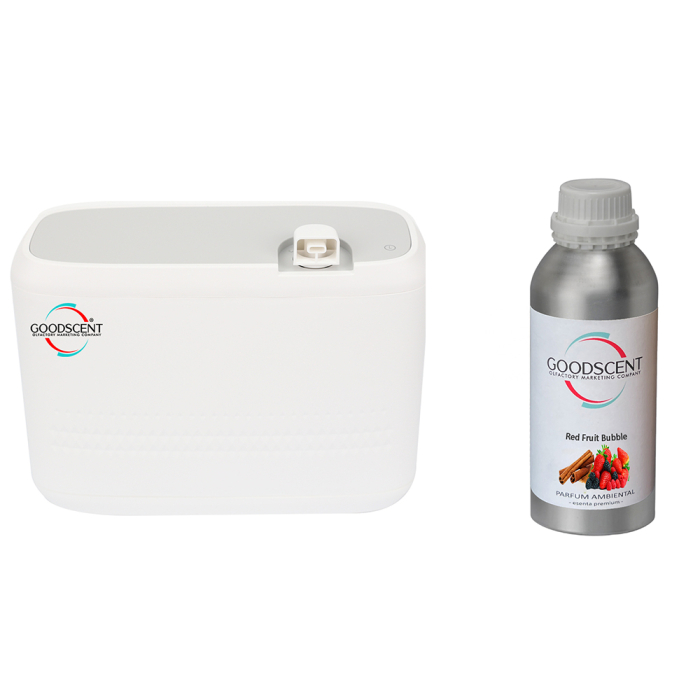 Aparat profesional Parfumare spatii Good Scent GS2400, culoare alba cu rezerva 1 Kg inclusa
