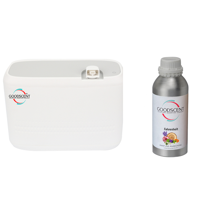 Aparat profesional Parfumare spatii Good Scent GS2400, culoare alba cu rezerva 1 Kg inclusa