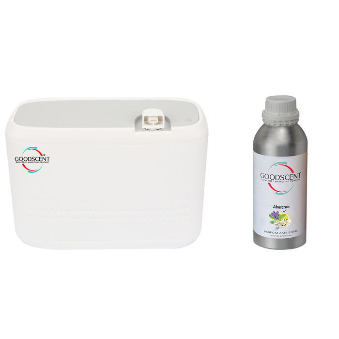 Aparat profesional Parfumare spatii Good Scent GS2400, culoare alba cu rezerva 1 Kg inclusa