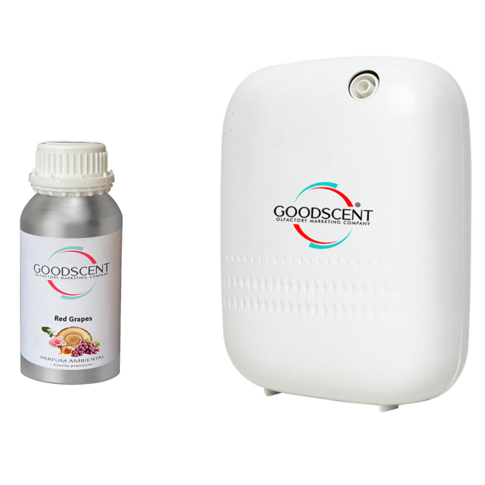 PACHET: Aparat Profesional Parfumare spatii Good Scent GS480, culoare alba cu 500 g esenta inclusa