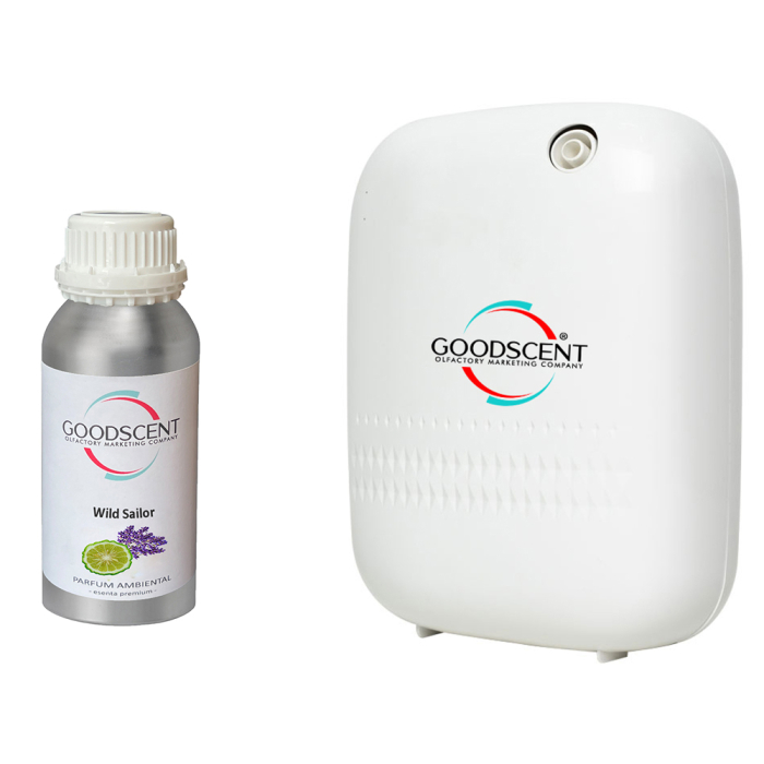 PACHET: Aparat Profesional Parfumare spatii Good Scent GS480, culoare alba cu 500 g esenta inclusa