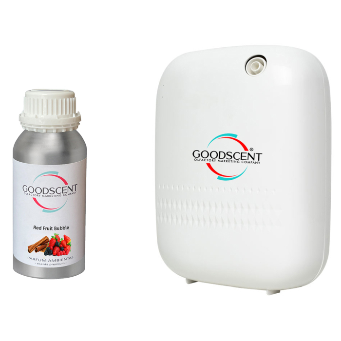 PACHET: Aparat Profesional Parfumare spatii Good Scent GS480, culoare alba cu 500 g esenta inclusa