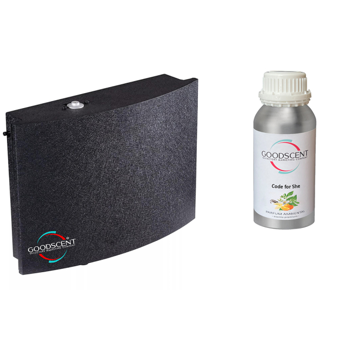 PACHET LUXURY: Aparat profesional Parfumare spatii Good Scent GS2000 Luxury, culoare neagra cu rezerva inclusa
