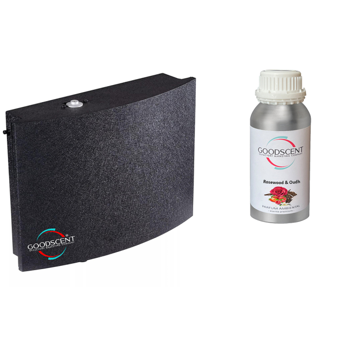 PACHET LUXURY: Aparat profesional Parfumare spatii Good Scent GS2000 Luxury, culoare neagra cu rezerva inclusa