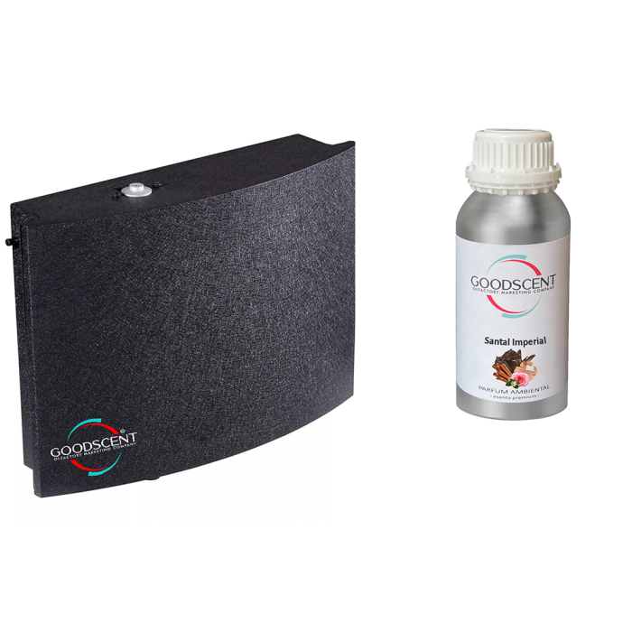 PACHET LUXURY: Aparat profesional Parfumare spatii Good Scent GS2000 Luxury, culoare neagra cu rezerva inclusa