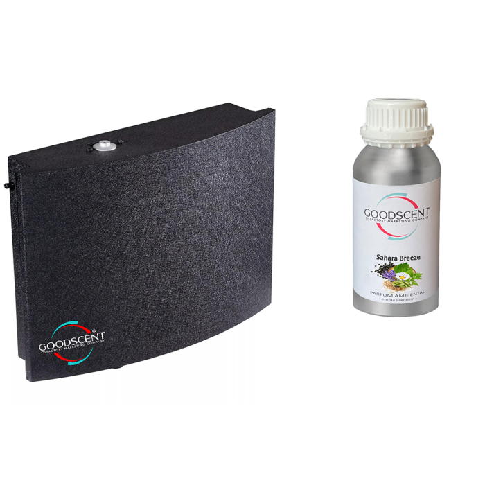 PACHET LUXURY: Aparat profesional Parfumare spatii Good Scent GS2000 Luxury, culoare neagra cu rezerva inclusa