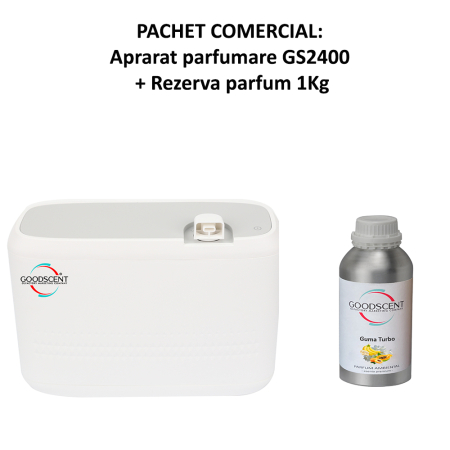 Aparate / Dispozitive Parfumare - Aparat profesional Parfumare spatii Good Scent GS2400, culoare alba cu rezerva 1 Kg inlcusa