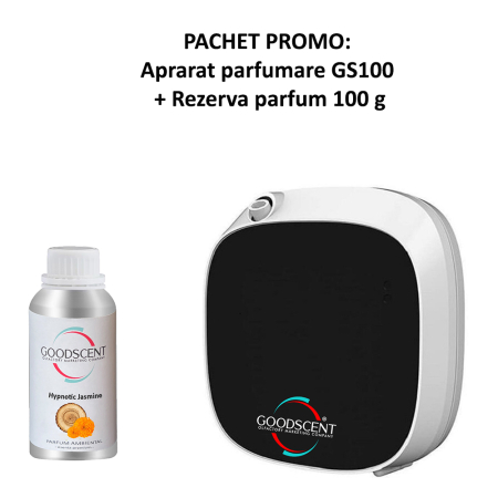 Aparate / Dispozitive Parfumare - PACHET: Aparat profesional Parfumare spatii Good Scent GS 100, culoare alb si negru cu rezerva inclusa