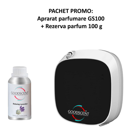 Pachete Promo - PACHET: Aparat profesional Parfumare spatii Good Scent GS 100, culoare alb si negru cu rezerva inclusa