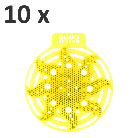 Odorizante Profesionale - SET: 10 x Sita pisoar anti-stropire GOOD SCREEN PowerFresh 30+, Citrus