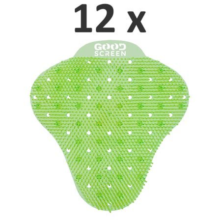 Odorizante Profesionale - SET: 12 x Sita pisoar anti-stropire GOOD SCREEN PROScent 60+, Green Apple