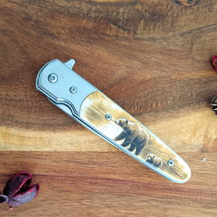 Briceag EDC Grizzly (Model Urs), Oțel Inoxidabil, Lamă 8.5 cm [5]