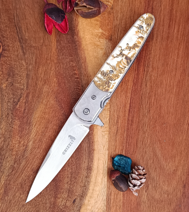 Briceag Manual Grizzly Otel Inoxidabil Lama 8,5cm GospodarMag [2]