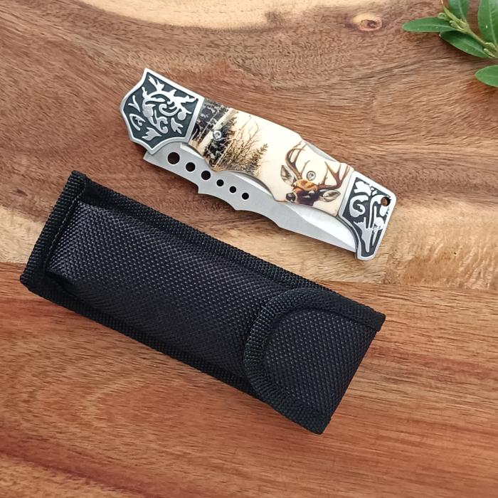 Briceag Solid Cerb Carpatin cu Teaca [3]