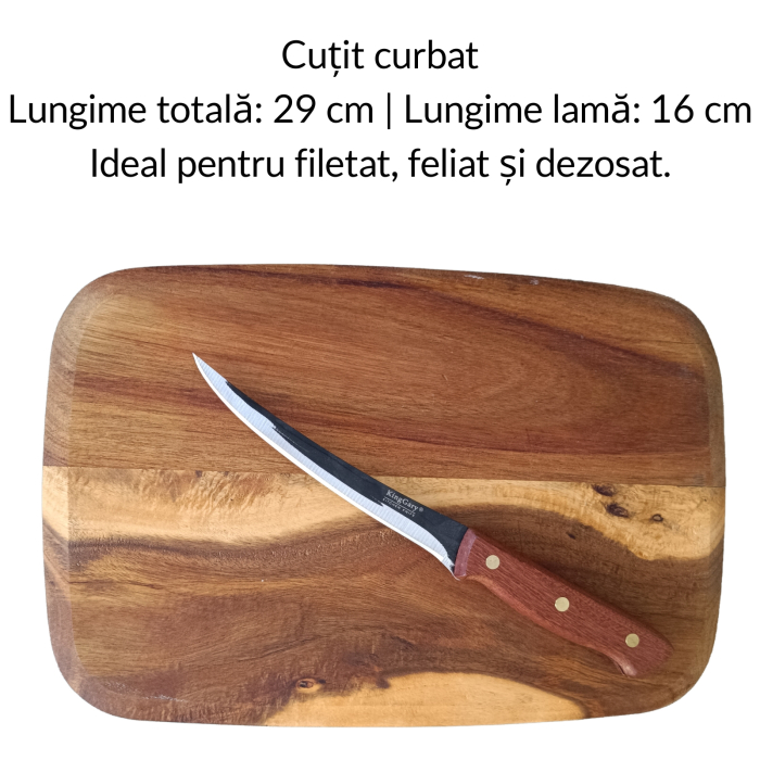 Set 4 Cuțite Premium pentru Bucătărie și Măcelărie, Lamă Full Tang [5]