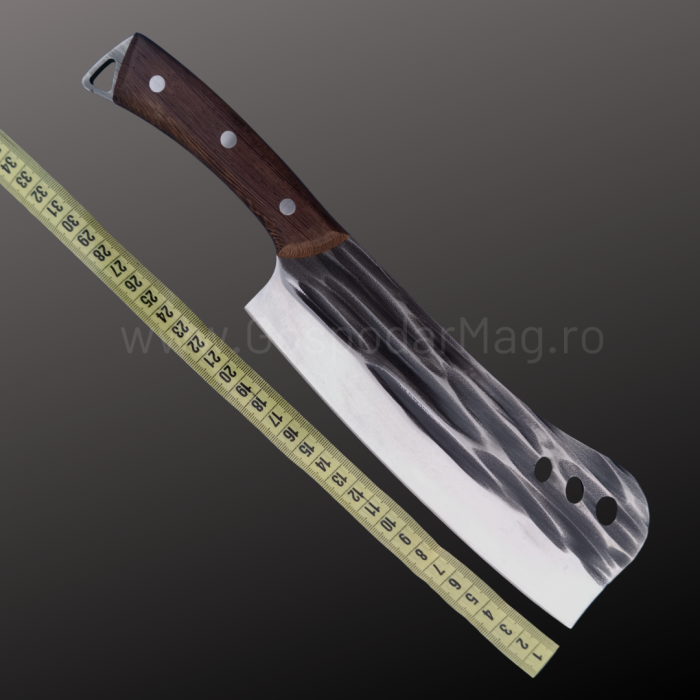 Set 4 Piese - 3 Cutite Profesionale Forjate + 1 Satar Forjat Gospodar Mag [9]