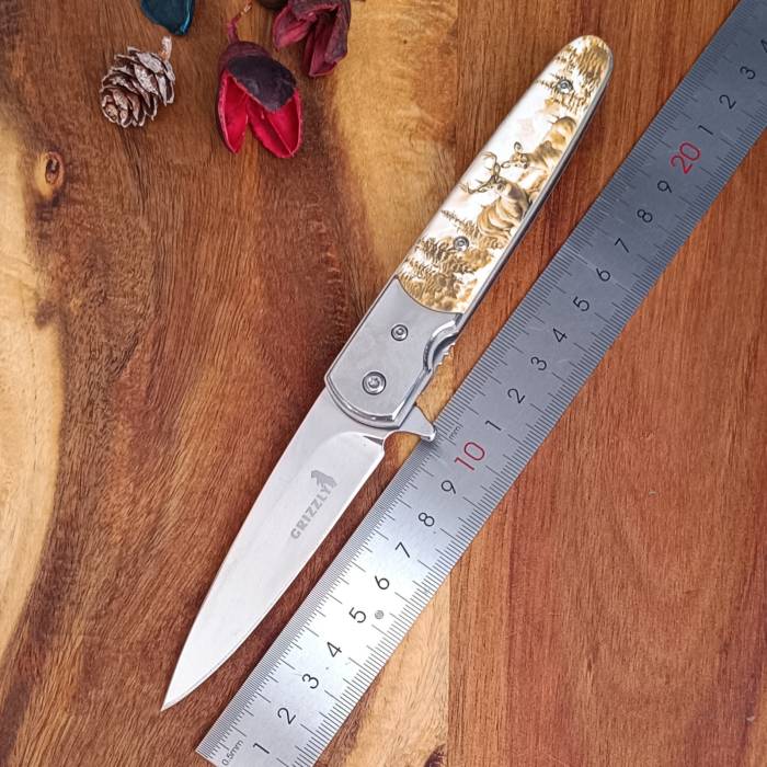 Set Cadou: Cuțit Compact Full Tang și Briceag EDC Model Cerb [4]