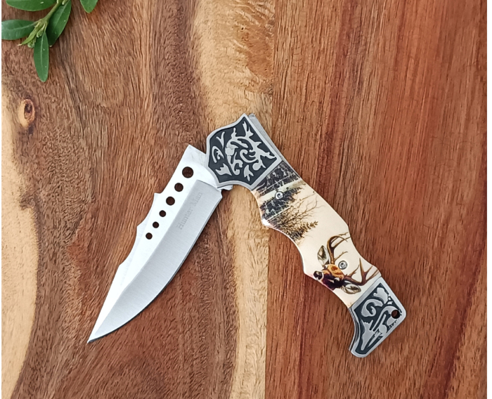 Set Cadou Premium Cutit Jupuit Full Tang si Briceag Cerb cu Teaca Piele [3]