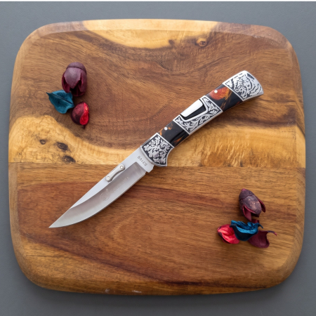 Outdoor și Camping - Briceag Columbia Premium 440C, Solid, Lamă 10cm