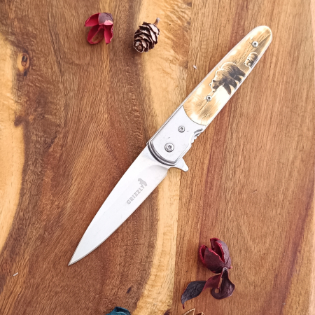 Briceag EDC Grizzly (Model Urs), Oțel Inoxidabil, Lamă 8.5 cm [1]