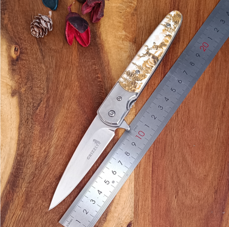 Cutite si Accesorii Vanatoare - Briceag Manual Grizzly Otel Inoxidabil Lama 8,5cm GospodarMag