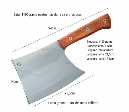 Satar 1100grame Pentru Macelarie Uz Profesional GospodarMag [1]