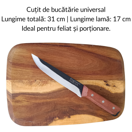 Set 4 Cuțite Premium pentru Bucătărie și Măcelărie, Lamă Full Tang [3]