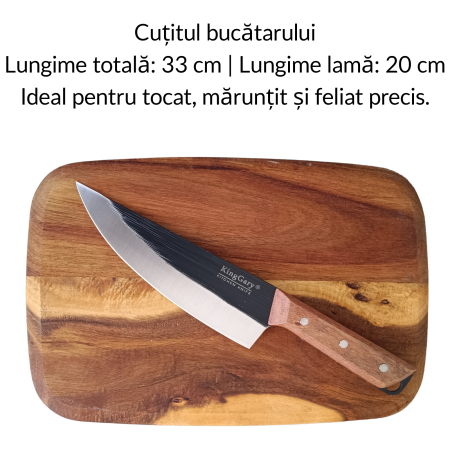 Set 4 Cuțite Premium pentru Bucătărie și Măcelărie, Lamă Full Tang [2]