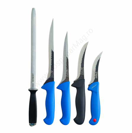 Cutite si Accesorii Macelarie - Set 5 PIESE Cutite Macelarie Din Otel Carbon, Forjate, RINGEN K/Germany GospodarMag