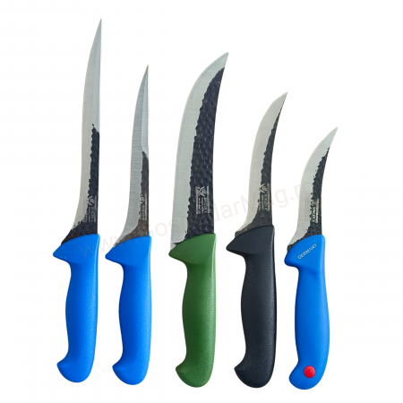 Cutite si Accesorii Macelarie - Set 5 PIESE (F5) Cutite Macelarie Din Otel Carbon, Forjate, RINGEN K/Germany GospodarMag