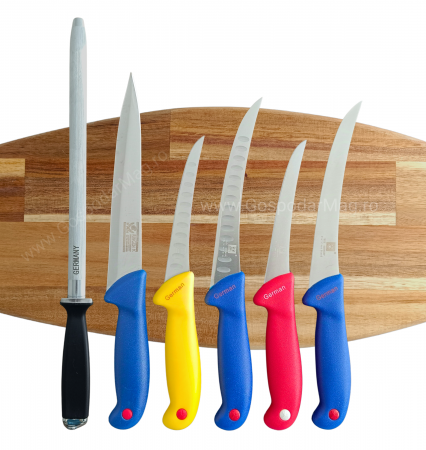 Cutite si Accesorii Macelarie - Set 6 Piese (A6) Cutite Macelarie Profesionale Gospodar Mag