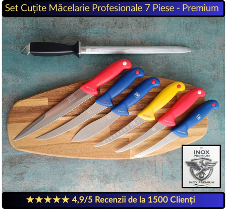 Bucatarie si Macelarie - Set 7 Cuțite Măcelărie Profesionale Premium