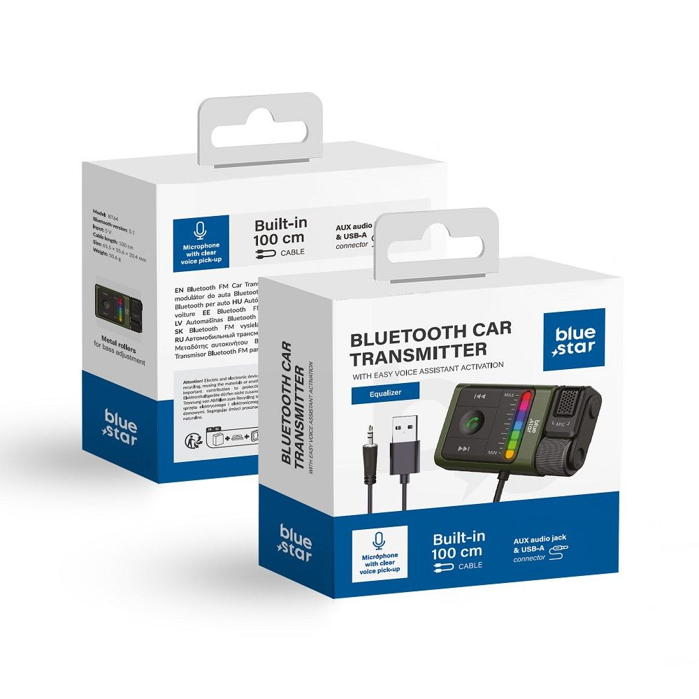 Transmițător Bluetooth 2-în-1 BLUE STAR Equalizer BT64 [6]