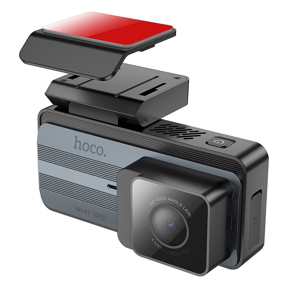 Cameră Auto HOCO DV12 2K GPS cu Ecran de 3,69" + Cameră Spate, Gri Titan [2]