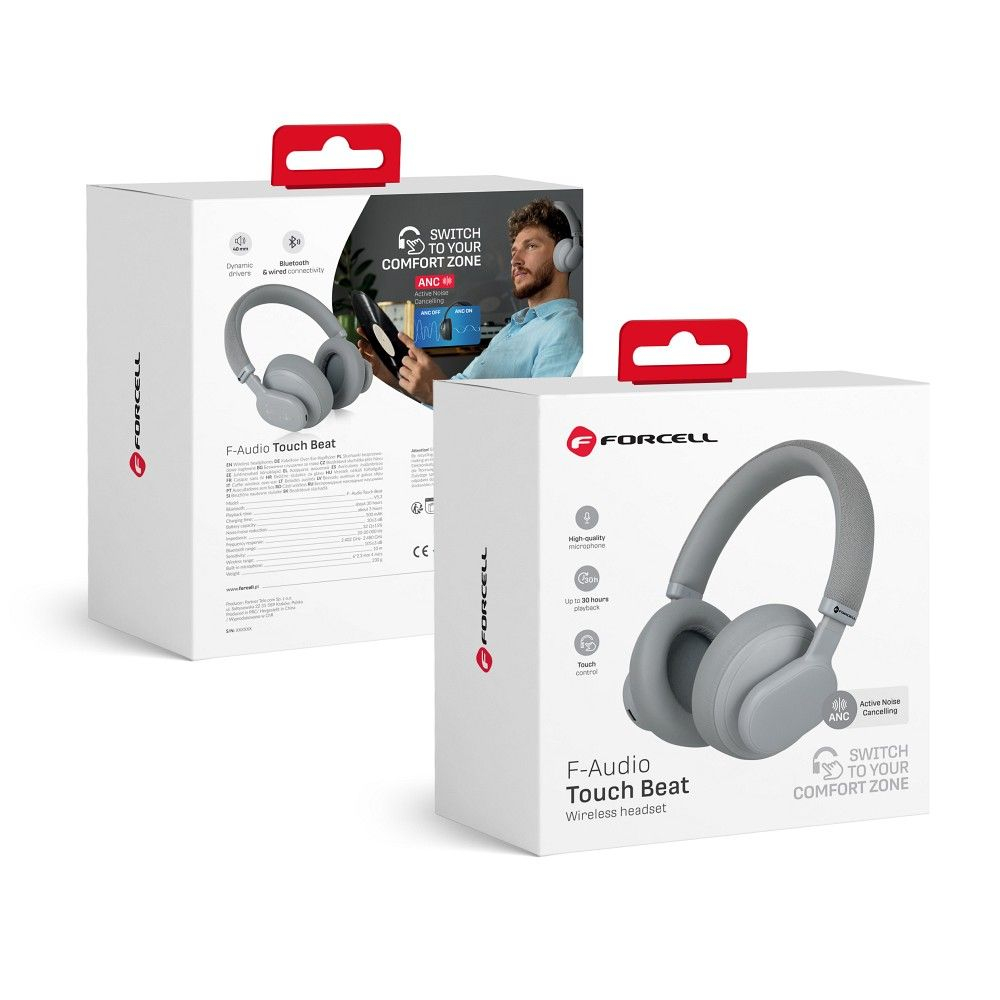 Căști Forcell F-AUDIO cu ANC Bluetooth - Gri [10]