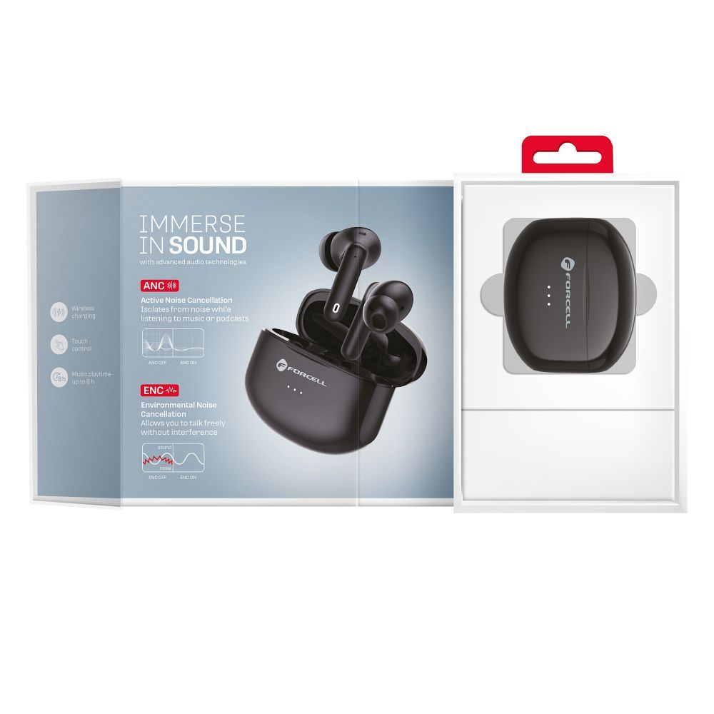 Căști Forcell F-Audio ANC Clear Sound TWS - Negru [3]