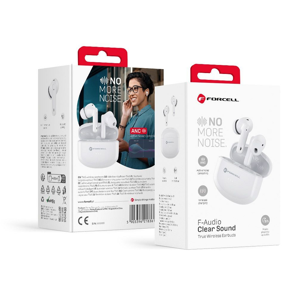 Căști Forcell F-Audio ANC Clear Sound TWS - Alb [7]