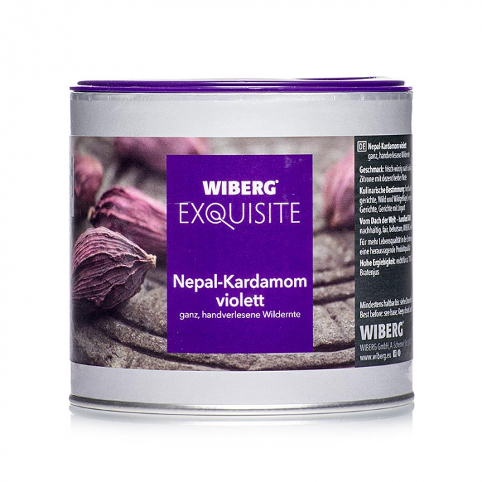 Cardamom Wiberg Exquisite Nepal, violet, întreg, cules manual din sălbăticie, 140 g [1]