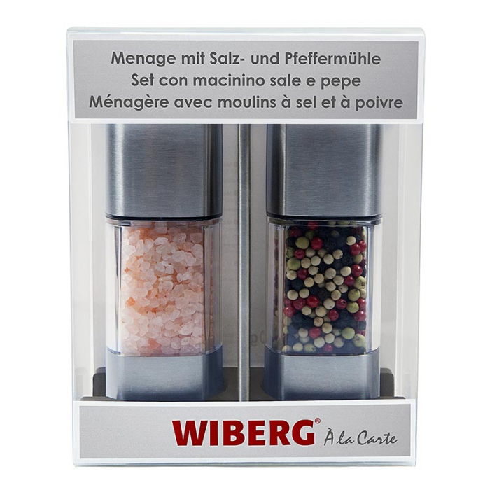 Menage Wiberg cu moara de sare si piper 140/65g, cu rasnita ceramica, 16,8cm, 205g, 2 buc. [2]