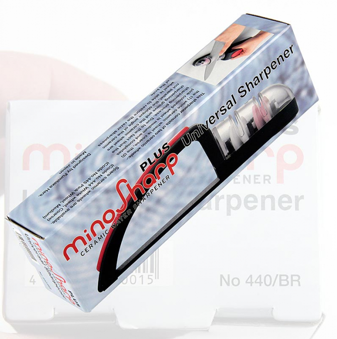 Ascutitor universal cutit Mino Sharp / piatra ceramica, rosu-negru, mare, 440 / BR, 1 buc [4]