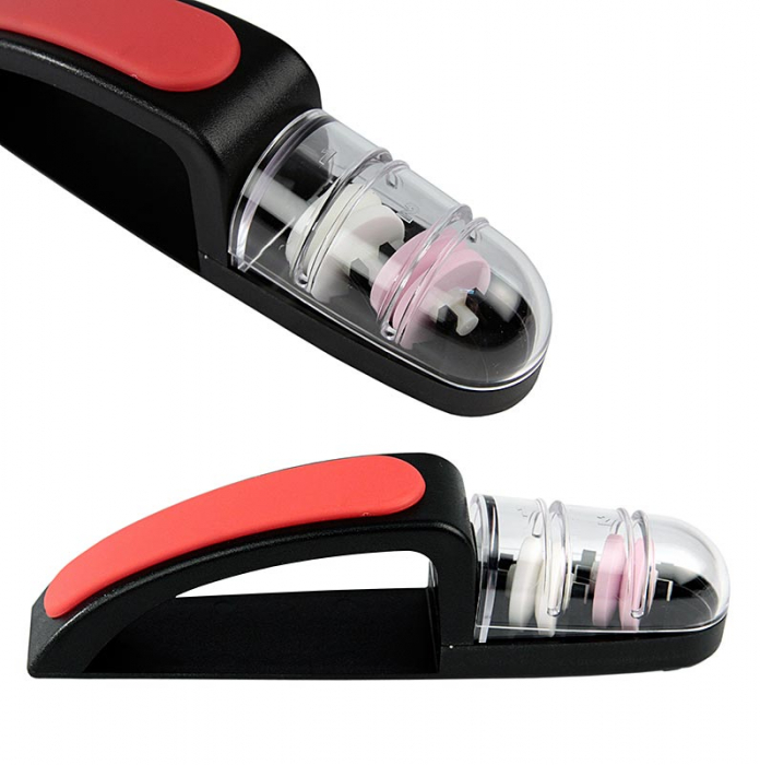 Ascutitor universal cutit Mino Sharp / piatra ceramica, rosu-negru, mare, 440 / BR, 1 buc [2]