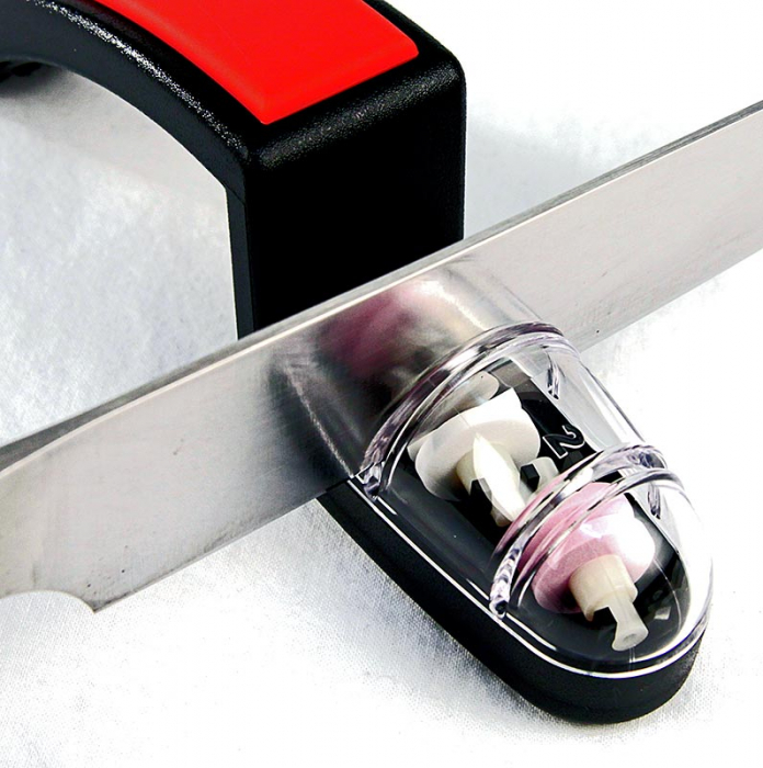 Ascutitor universal cutit Mino Sharp / piatra ceramica, rosu-negru, mic, 220 / BR, 1 buc [3]