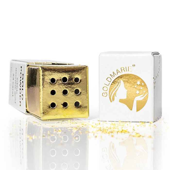 Aur - agitator de fulgi de aur „Goldmarie”, 23 carate, aproximativ 0,5-1 mm², 0,1 g [3]