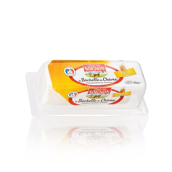 Branza de capra in rulou, cu miere, Soignion, 125g [1]