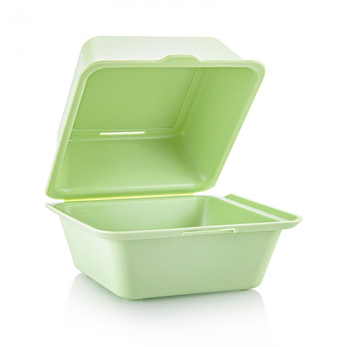 Cutie de burgeri reutilizabilă GreenDish, 157x157x104mm "ToGo", verde, 50 buc. [2]
