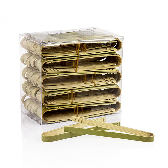 Clesti din bambus (pensete), pentru gustari, naturale, 16cm, 100 bucati [2]