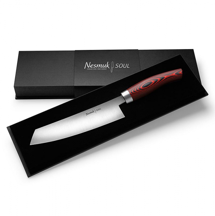 Cutit bucatar Nesmuk Soul Slicer 3.0, 180 mm, maner Micarta Red, 1 buc [2]