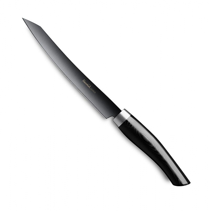 Slicer Nesmuk Janus 5.0, 160 mm, manson din otel inoxidabil, maner Micarta negru, 1 buc [1]