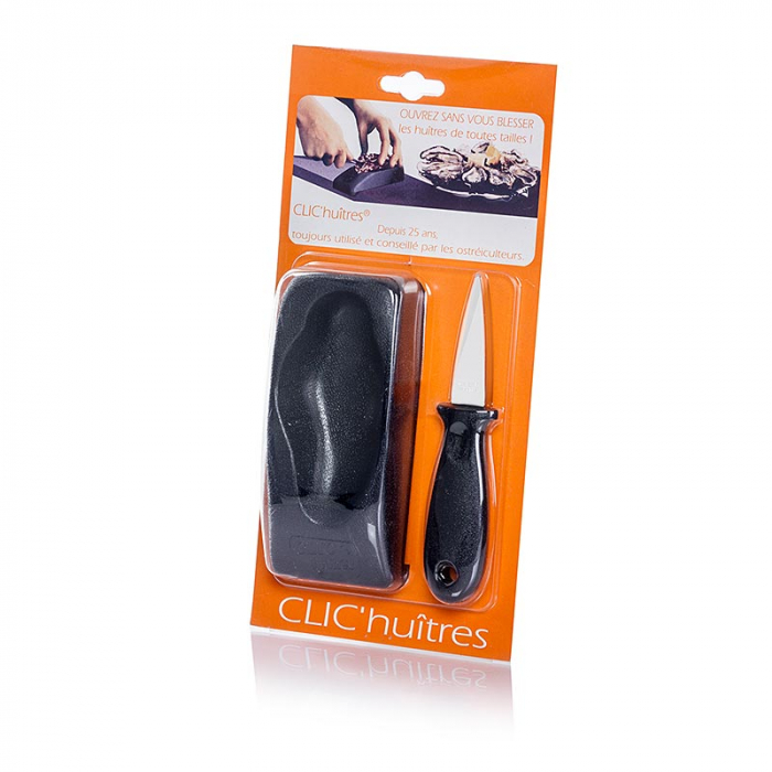 Cutit pentru stridii CLIC´huitres si suport din cauciuc, 2 bucati, 2 bucati. [2]