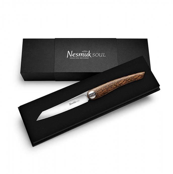 Cutit pliabil Nesmuk Janus, 202 mm (115 mm inchis), maner Bocote, 1 buc [2]